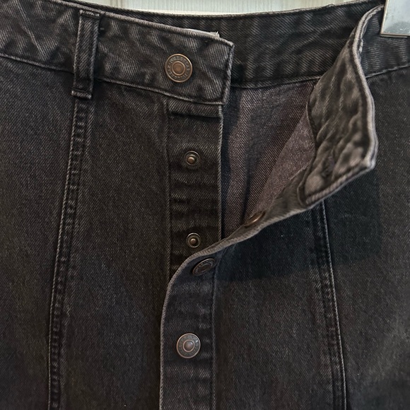 Black Denim Mini Skirt - Picture 3 of 4